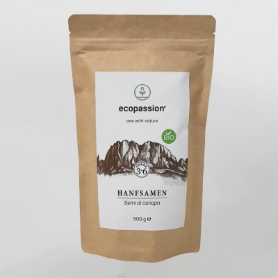 ecopassion® SEMI DI CANAPA BIO (500 g) – IT BIO 013