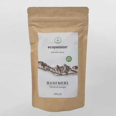ecopassion® FARINA DI SEMI DI CANAPA BIO (500 g) – IT BIO 013