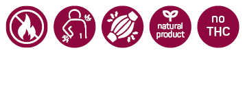 Simboli bordeaux per cura mirata, zone sensibili ed equilibrio naturale – con CBD ad alta concentrazione e formula THC-free